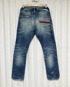 [DENIM by VANQUISH FRAGMENT×CLOT] 5YEARS ヴィンテージ加工 インディゴデニムパンツ 32 VFP2040 ヴァンキッシュ フラグメント クロット