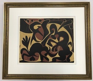 【特価】　≪　　パブロ・ピカソ　　≫ 　LINOLEUM-CUTS【リノカット版画】　PICADOR GOADING BULL AND MATADOR　 1962年　 PABLO　PICASSO