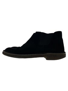 Clarks◆サイドゴアブーツ/UK6.5/BLK/スウェード