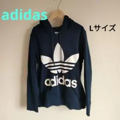 adidas アディダス パーカー 紺 ネイビー Lsize