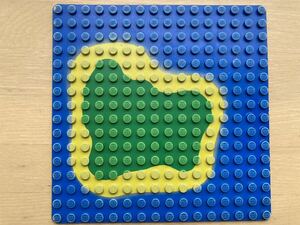 LEGO レゴ　★　ベースプレート(小島)　★　中古