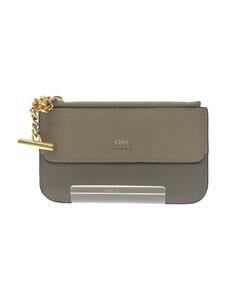 Chloe◆コインカードケース/レザー/グレー/レディース