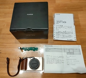 富士フイルムXF10 2024/11メーカーオーバーホール済 完動品 純正バッテリー 箱付 シャンパンゴールド FUJIFILM