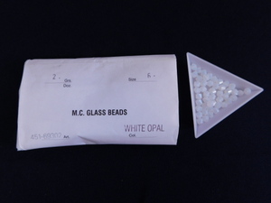 2292△未使用 チェコビーズ M.C.GLASS BEADS ホワイトオパール SUPERIOR CRYSTAL