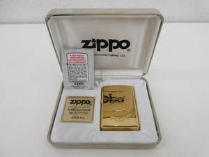 Zippo　ジッポー　特別限定品1000個　1932-1989年　GOLD仕上　箱付き　火花OK　オイルライター　ソリッドブラス