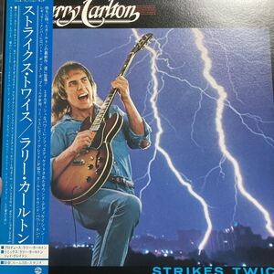 LP LARRY CARLTON 帯付 STRIKES TWICE ラリー カールトン WARNER P10649W 国内盤