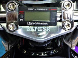 D-5-1 ゼファー400/X ゼファー750 用 ガラス調 アクリル製 ヨシムラ油温計 PRO-GRESS 1 用 取付ステー カスタム パーツ