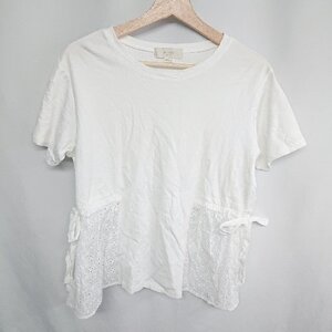 ◇ B:MING by BEAMS レース フリル 半袖 Ｔシャツ サイズ1 ホワイト レディース E