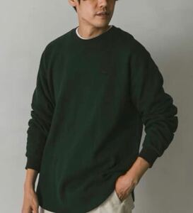 別注 LACOSTE for DOORS thick moss stitch L/S 5 SINOPLE 定価 12100円 グリーン アーバンリサーチ ラコステ URBAN RESEARCH DOORS