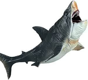 メガロドン ホホジロザメ サメ 海洋動物 生物 魚類 フィギュア PVC モデル プラモデル 大人 おもちゃ プレミアム 27cm