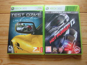 【Xbox360】 ２本セット　【　NEED FOR SPEED　HOT PURSUIT LIMITED EDITION　+　Test Drive Unlimited　】海外版　/　読込確認済