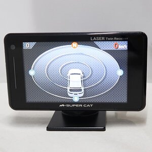 DKG 送料無料★ Yupiteru ユピテル SUPER CAT スーパーキャット GPS レーダー探知機 LASER Twin Receiver LS300 タッチパネル　台座 SD 付