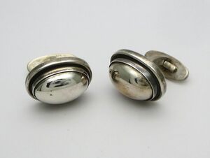 1000円スタート カフス GEORG JENSEN ジョージジェンセン 44A 925S刻印 総重量約20.7g シルバー 服飾小物 アクセサリー YMT J60027