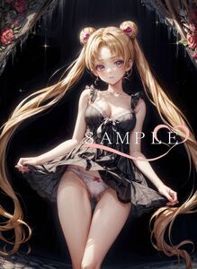 1品物販売 セーラームーン美少女戦士セーラームーン 同人ファンアート アニメ マンガ 同人 イラスト 光沢紙 A4ポスター61993