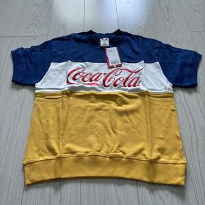 未使用●Coca-Cola by X-girl S/S SWEAT TOP/コカ・コーラ/エックスガール/半袖 スウェット/カットソー/マルチ/コラボ レーション★1374-4