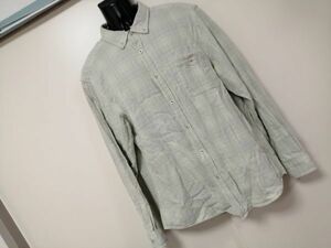 kkaa1720 ■ a.v.v HOMME ■ シャツ トップス 長袖 ボタンダウン コットン グリーン 緑 XXL 大きいサイズ