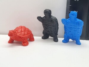 ガメラ 消しゴム フィギュア 3点set[25A07検]GameraゴジラGodzillaコレクションFigurine特撮大百科 大怪獣空中決戦 塩ビ ゴム人形