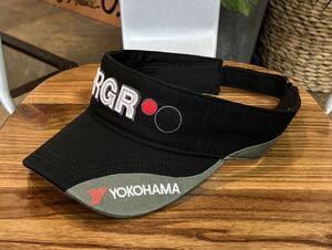 PRGR GOLF／YOKOHAMA／サンバイザー／ブラック系／メンズフリーサイズ