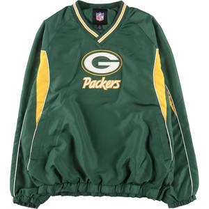 古着 NFL GREEN BAY PACKERS グリーンベイパッカーズ Vネック ウォームアッププルオーバー メンズM /eaa440280