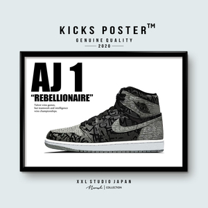 AJ1 エアジョーダン1 ハイ リベリオネア Rebellionaire キックスポスター 送料無料 AJ1-118