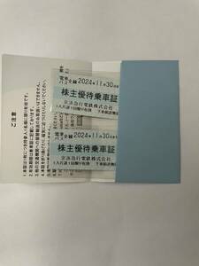 京浜急行電鉄 株主優待乗車証 2枚有効期限2024年11月30日まで 京急 