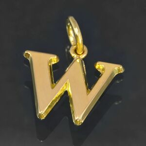 ペンダントトップ 18金 イエローゴールド W イニシャルのペンダント Mサイズ ペンダントヘッドのみ｜K18YG 18k 貴金属 レディース メンズ