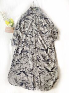 100円スタート antiqua patterntorso バンドカラー　花柄　ワンピース