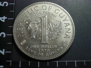 ガイアナ　１９７０年　１ドル硬貨　FAO記念　未　