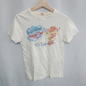 ◇ KRIFF MAYER イラスト ロゴプリント 半袖 Ｔシャツ サイズ1 アイボリー ブルー ブラウン レディース E