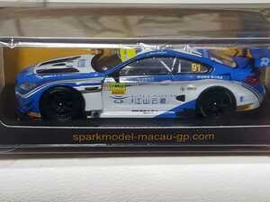 新品 1/43 スパーク SPARK BMW M6 GT3 No.91 - FIST Team AAI FIA GT World Cup Macau 2017 Marco Wittmann