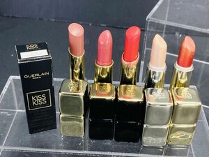 未使用有 GUERLAIN ゲラン KISSKISS キスキス リップスティック 口紅 コスメ 化粧品 5本 セット まとめ DD-240424027