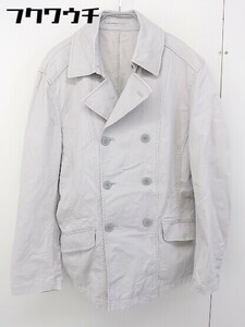 ◇ ◎ KLEIN PLUS HOMME クランプリュス オム ベルト付 長袖 コート サイズ48 グレー メンズ