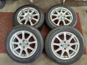 1円～★F6982■175/65R15 84Q　4本価格　BRIDGESTONE BLIZZAK VRX2　JOKER　送料無料 冬 ’18年 8分山 15×6J +45 4穴 PCD100 ハブ径73㎜