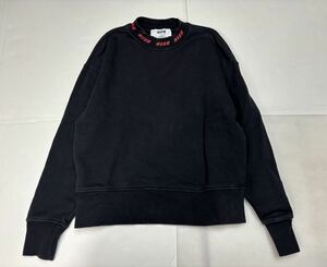 37-58 MSGM スウェットシャツ ブラック XS ロゴネック