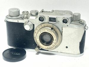 (22) Leica ライカ Ernst Leitz Wetzlar DRP レンジファインダー フィルムカメラ Leitz Elmar f=5cm 1:3.5シャッター確認済み