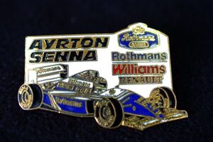 ☆ F1 GP ピン アイルトンセナ 最終車 ウィリアムズルノーFW16 rcitys WILLIAMS RENAURT ロスマンズ AYRTON SENNA