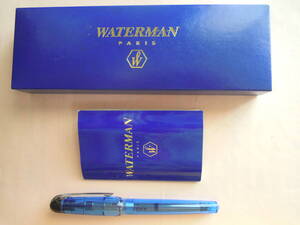 激レア　⑫　WATERMAN　ウォーターマン　ボールペン　ブルースケルトン軸　