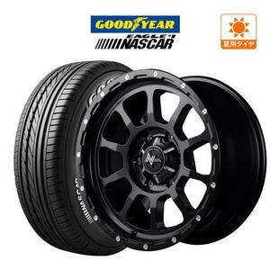 200系 ハイエース ホイール 4本 MID ナイトロパワー M10 パーシング グッドイヤー NASCAR (ナスカー) 195/80R15