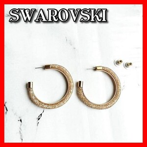 【1品限り】SWAROVSKI スワロフスキー ピアス ゴールド フープ レディース アクセサリー 女性 #B9