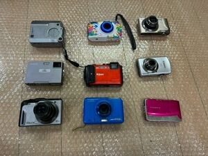S554)ジャンクデジタルカメラ canon/ Nikon/FUJIFILM/Casio/olympus/9台 まとめ売り デジカメ 壊れて使えない