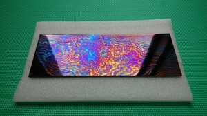 ティマスカス・ロングプレート (チタン合金製ダマスカス) 火焔状パターン Timascus