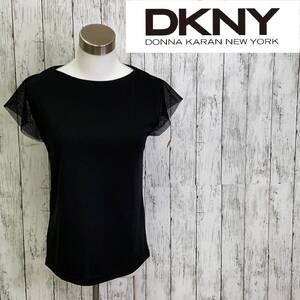 DKNY★ダナキャランニューヨーク★メッシュ スリーブ トップス カットソー★サイズＳ　16-82