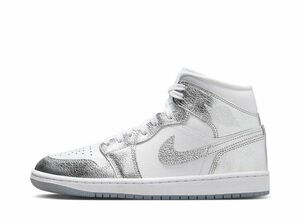 Nike WMNS Air Jordan 1 Mid SE "Metallic Silver" 27cm FN5031-100