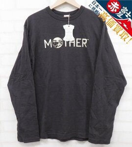 8T7535/WAREHOUSE×ほぼ日 5906 MOTHER ロゴ スミクロ 長袖Tシャツ ウエアハウス