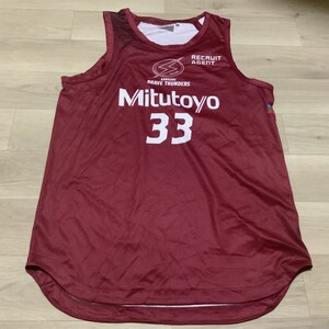 KE2065 Bリーグ 川崎ブレイブサンダース #33 長谷川 ユニフォーム エンジ L ブースター