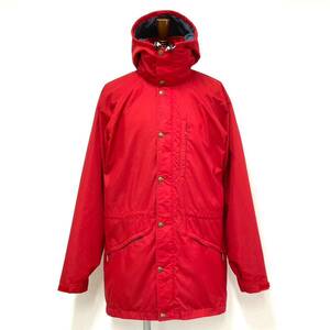 80s【L.L.Bean】 ノースフェイス社製造 マウンテンパーカー size L USA製 レッド ゴアテックス/LLエルエルビーン ナイロンジャケット赤90s