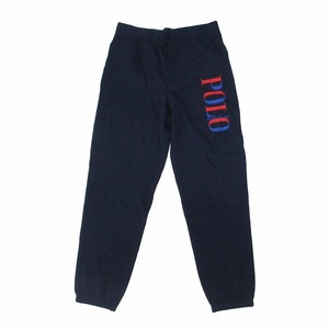 未使用品 POLO RALPH LAUREN ポロラルフローレン CWPOPNTYBQ20125 ロゴプリント スウェットパンツ ネイビー サイズ18-20