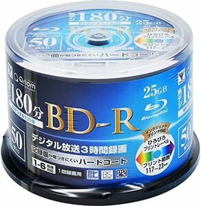 BD-R 1回録画用 キュリオム 片面1層1-6倍速50枚スピンドル 25GB BD-R_50枚_単品 BD-R50SP