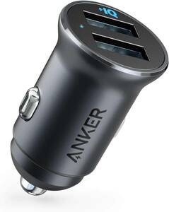 ブラック Anker PowerDrive Speed 2/24W/2ポート/カーチャージャー/PowerIQ対応/iPhone/