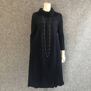 ◆新品◆*万能*着心地抜群*シンプル*プリーツワンピース*Navy*